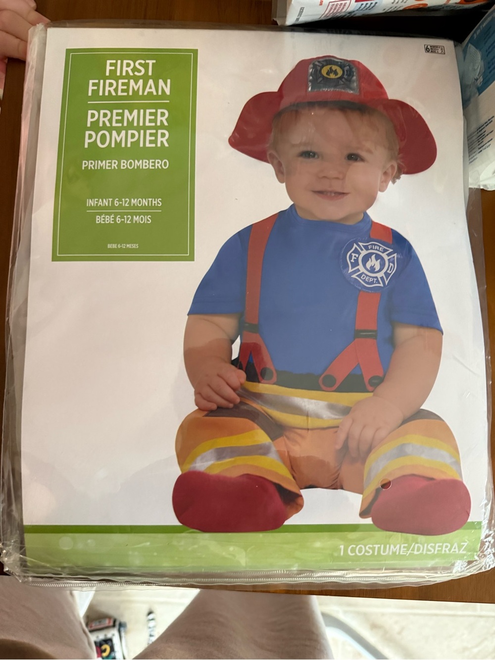 Amscan Red & Blue First Fireman Infant Costume 6-12 months NWT - Picture 2 of 3
